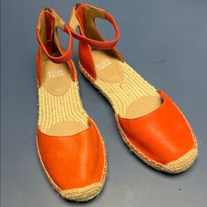 Eileen Fisher Bright Orange Espadrille Flats